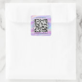QR Code Werbe-Name Kontakt Webolograph Quadratischer Aufkleber (Tasche)