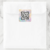 QR Code Werbe-Name Kontakt Webolograph Quadratischer Aufkleber (Tasche)