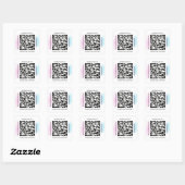 QR-Code Werbe-Name Kontakt-Webombre Quadratischer Aufkleber (Blatt)