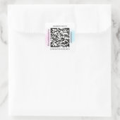 QR-Code Werbe-Name Kontakt-Webombre Quadratischer Aufkleber (Tasche)