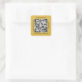 QR-Code Werbe-Name Web Orange Square Aufkleber (Tasche)