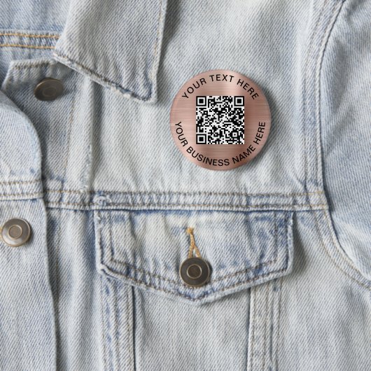 QR-Code Werbe-Rose Gold Button (Beispiel)