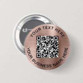 QR-Code Werbe-Rose Gold Button