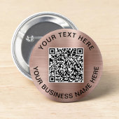 QR-Code Werbe-Rose Gold Button