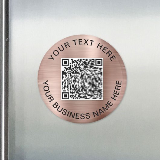 QR-Code Werbe-Rose Gold Magnet