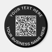 QR-Code Werbe Schwarz Magnet (Vorne)