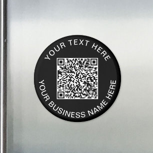 QR-Code Werbe Schwarz Magnet