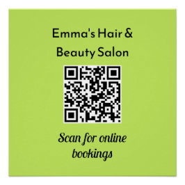 QR-Code Werbeaktion Custom Beauty Salon Poster
