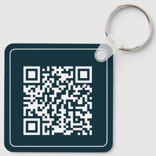 QR-Code-Werbeaktion für Navy Blue Schlüsselanhänger (Rückseite)