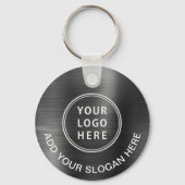 QR-Code Werbeaktion Silbergraues Logo Schlüsselanhänger (Rückseite)