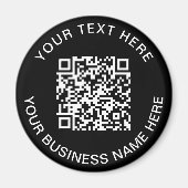 QR Code WerbeBlack Magnet (Vorne)