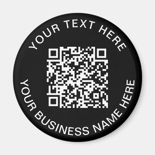 QR Code WerbeBlack Magnet (Vorne)
