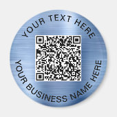 QR-Code Werbeblau Magnet (Vorne)