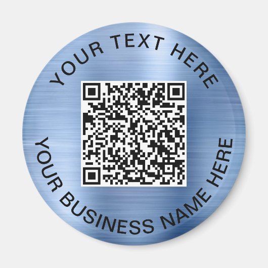 QR-Code Werbeblau Magnet (Vorne)
