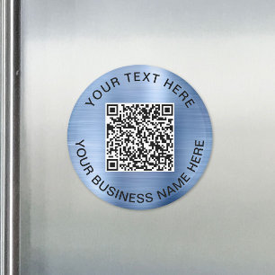 QR-Code Werbeblau Magnet