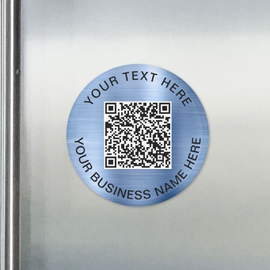QR-Code Werbeblau Magnet