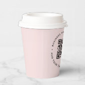 QR-Code | Werbegeschäft in Rosa Pappbecher (Rechts)