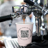 QR-Code | Werbegeschäft in Rosa Pappbecher