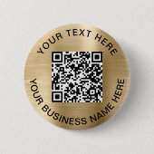 QR-Code Werbegold Button (Vorderseite)