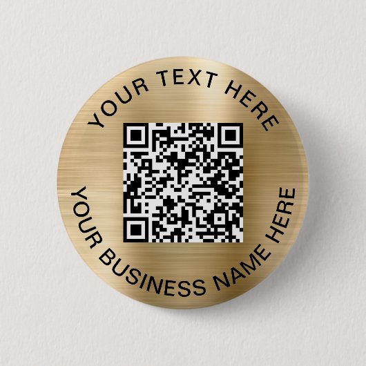 QR-Code Werbegold Button (Vorderseite)
