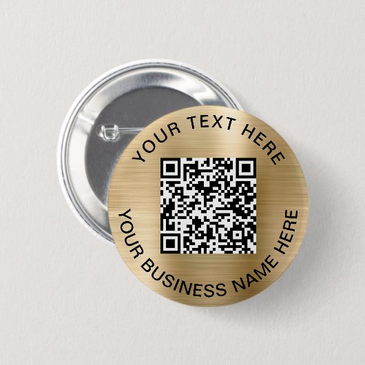 QR-Code Werbegold Button (Vorne & Hinten)