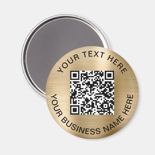 QR-Code Werbegold Magnet (Vorderseite/Rückseite)