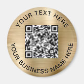 QR-Code Werbegold Magnet (Vorne)