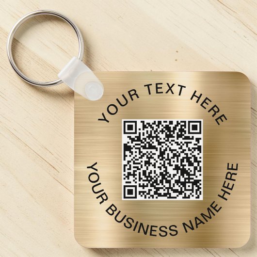 QR-Code Werbegold Schlüsselanhänger