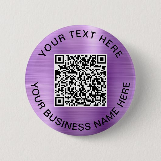 QR-Code Werbemaßnahmen Lila Button (Vorderseite)