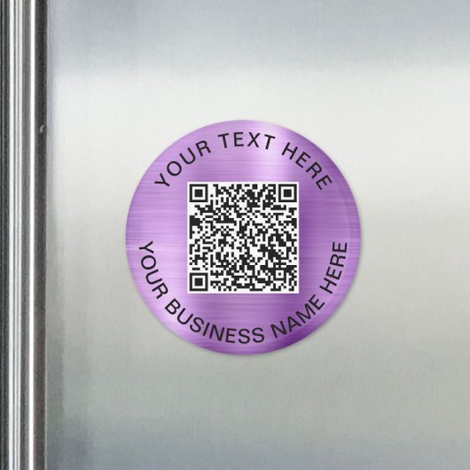 QR-Code Werbemaßnahmen Lila Magnet
