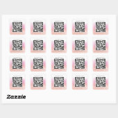 QR-Code Werbename Kontakt Web-Button-Glitzer Quadratischer Aufkleber (Blatt)