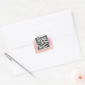 QR-Code Werbename Kontakt Web-Button-Glitzer Quadratischer Aufkleber (Umschlag)