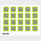 QR-Code Werbename Web Green Square Aufkleber (Blatt)