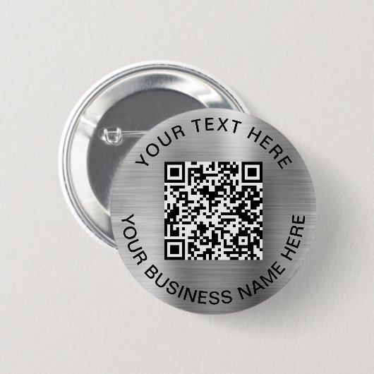 QR-Code Werbesilber Button (Vorne & Hinten)