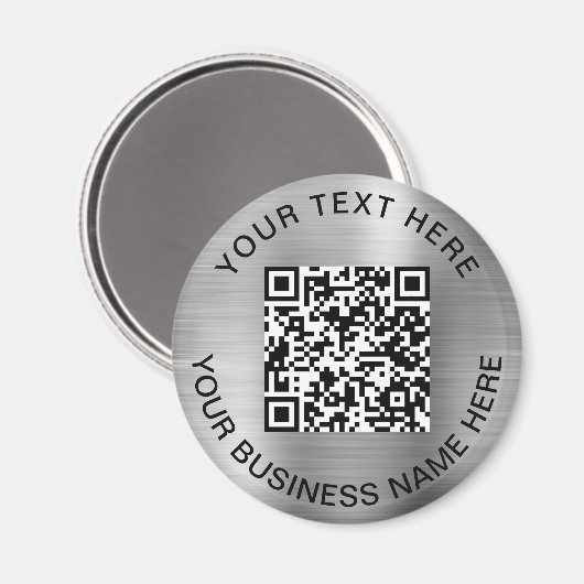 QR-Code Werbesilber Magnet (Vorderseite/Rückseite)