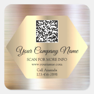 QR-Code-WerbetexteIn WWW-Rose Quadratischer Aufkleber