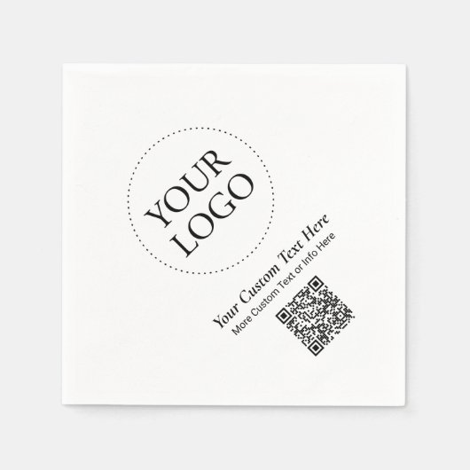 QR-Code-Werbung für einfache, kundenspezifische Fi Serviette (Vorderseite)