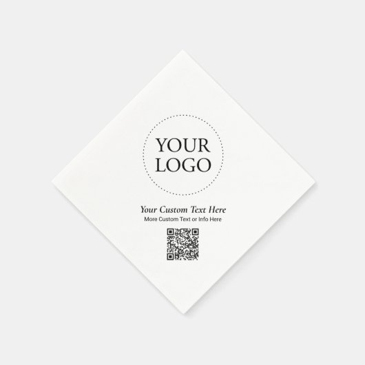 QR-Code-Werbung für einfache, kundenspezifische Fi Serviette (Ecke)