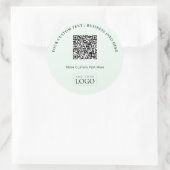 QR-Code-Werbung für einfache Mini-Business-Logos Runder Aufkleber (Tasche)