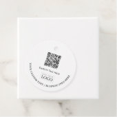 QR-Code-Werbung für einfaches Business-Logo Geschenkanhänger (Beispiel)