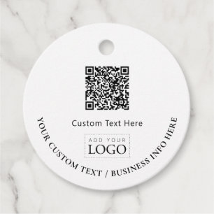 QR-Code-Werbung für einfaches Business-Logo Geschenkanhänger