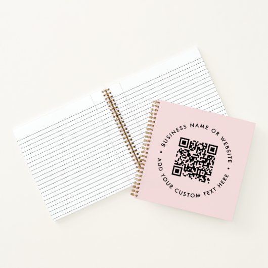 QR-Code | Werbung für Frauen in Rosa Notizblock (Innenseite)