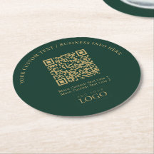 QR-Code-Werbung für Green & Gold-Business-Logos