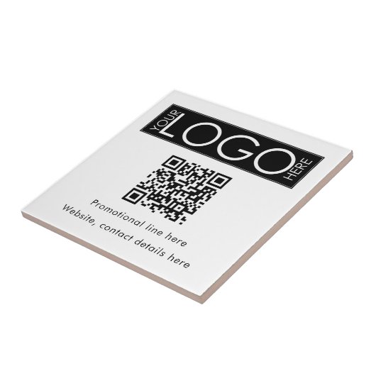 QR-Code-Werbung für kundenspezifisches Firmenlogo Fliese (Seite)