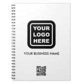 QR-Code-Werbung für kundenspezifisches Firmenlogo Notizblock (Vorderseite)