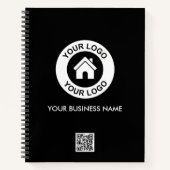 QR-Code-Werbung für kundenspezifisches Firmenlogo Notizblock (Vorderseite)