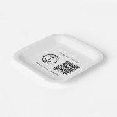 QR-Code-Werbung für kundenspezifisches Firmenlogo Pappteller (Gewinkelt)