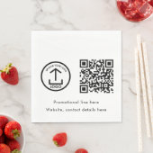 QR-Code-Werbung für kundenspezifisches Firmenlogo Serviette (Beispiel)