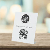 QR-Code-Werbung für kundenspezifisches Firmenlogo Sockelschild