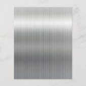 QR-Code-Werbung für metallisches Silber-Firmenlogo Flyer (Hinten)